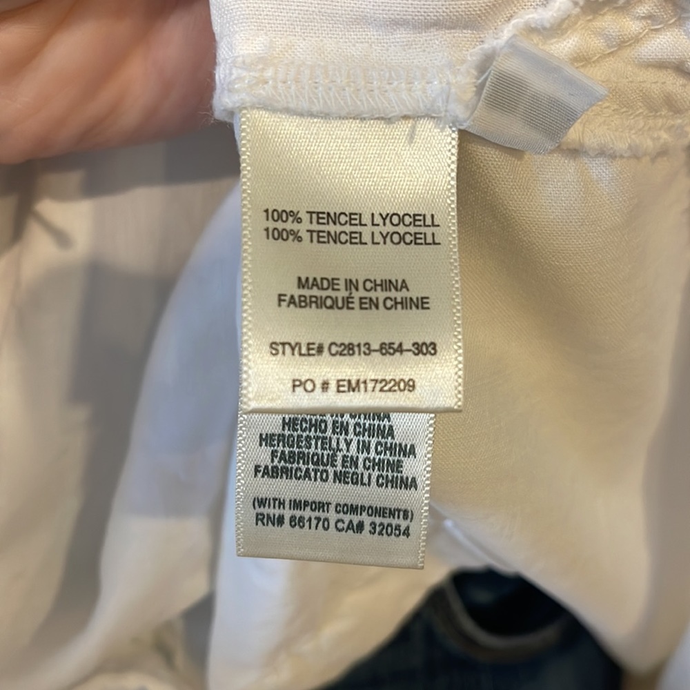 Anthropologie White Button-Down Shirt - Picture 6 of 9